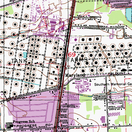 Topographic Map of Maryland, LA