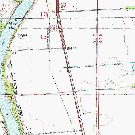 Topographic Map of McLain, LA
