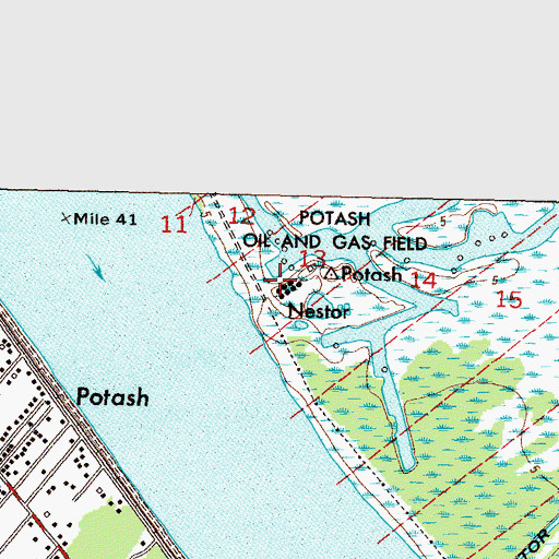 Topographic Map of Nestor, LA