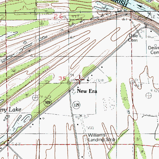 Topographic Map of New Era, LA
