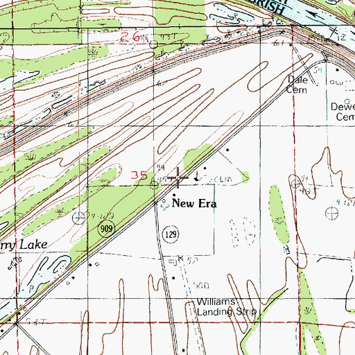 Topographic Map of New Era, LA