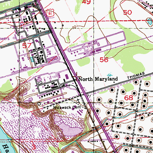 Topographic Map of North Maryland, LA