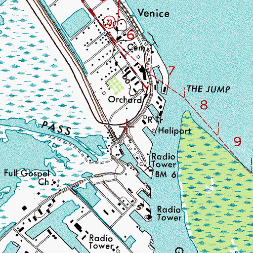 Topographic Map of Orchard, LA