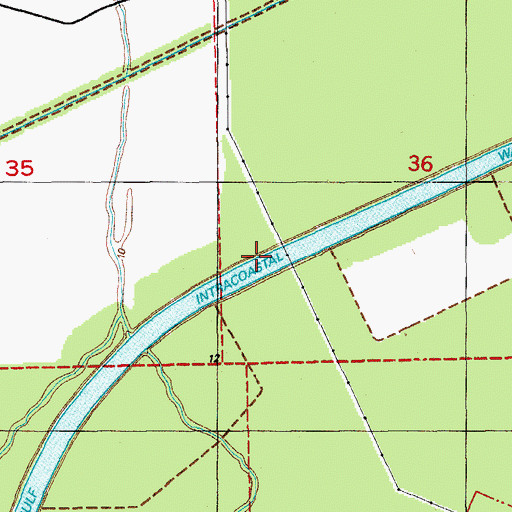 Topographic Map of Port Allen Canal, LA