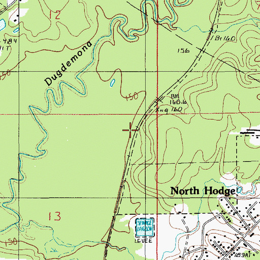 Topographic Map of Rockfield, LA