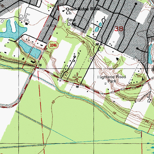 Topographic Map of Saint Marks Church (historical), LA