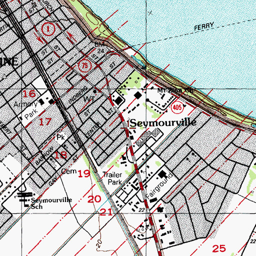 Topographic Map of Seymourville, LA