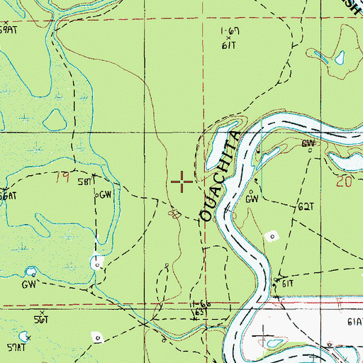 Topographic Map of Shiloh Landing (historical), LA