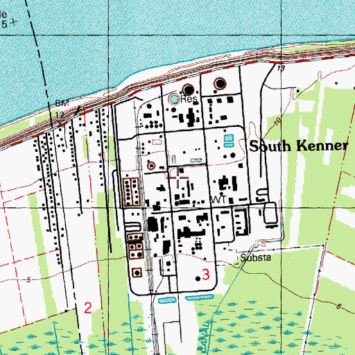 Topographic Map of South Kenner, LA