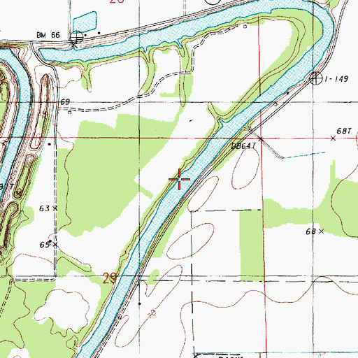 Topographic Map of Stones Landing, LA