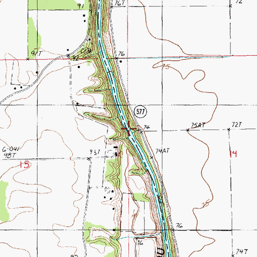 Topographic Map of Sunrise Landing, LA