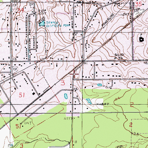 Topographic Map of Uscarco, LA