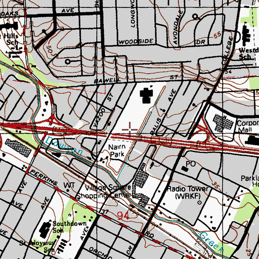 Topographic Map of Valley Park (historical), LA