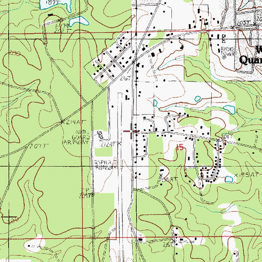 Topographic Map of Webb Quarters, LA