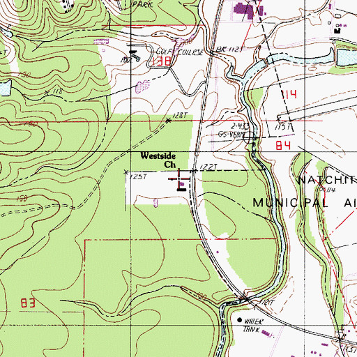 Topographic Map of Westside Church, LA