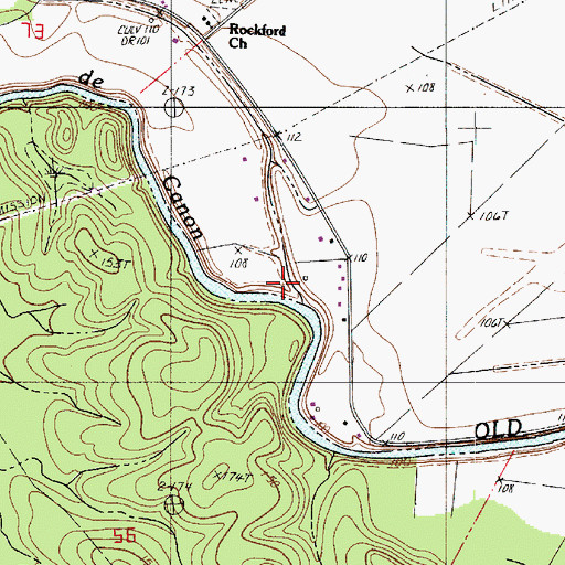 Topographic Map of Bayou Boulet De Canon, LA