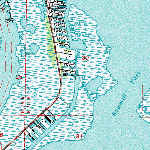 Topographic Map of Fort Pike Canal, LA