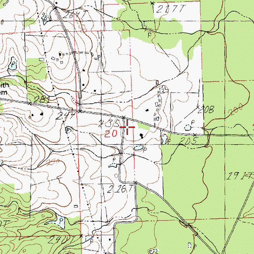 Topographic Map of Mount Point School (historical), LA