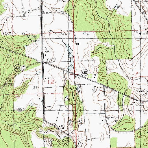 Topographic Map of Oak Grove School (historical), LA
