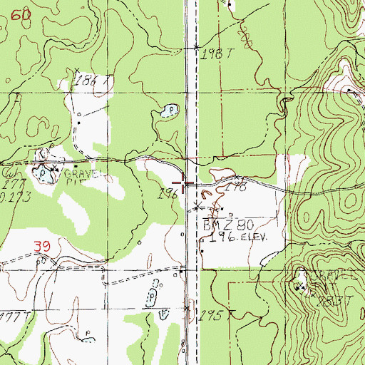 Topographic Map of Cumnock (historical), LA