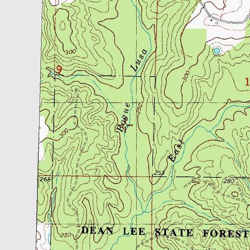 Topographic Map of Indian Branch, LA