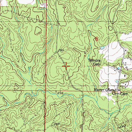 Topographic Map of Camp Six (historical), LA