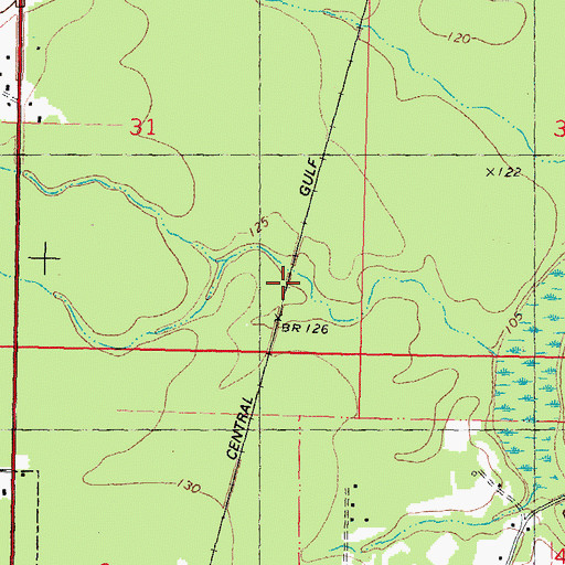 Topographic Map of Bellamy (historical), LA