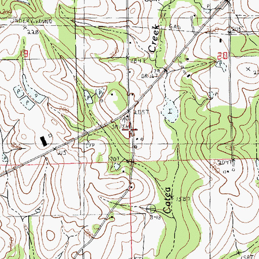Topographic Map of Wallace Store (historical), LA