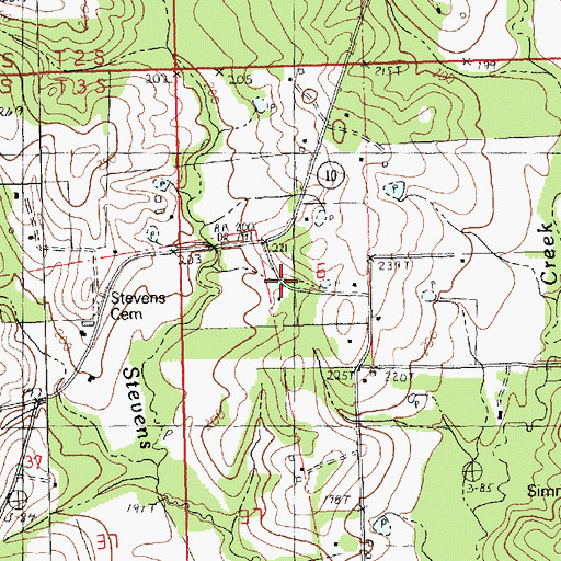 Topographic Map of Passman Store (historical), LA