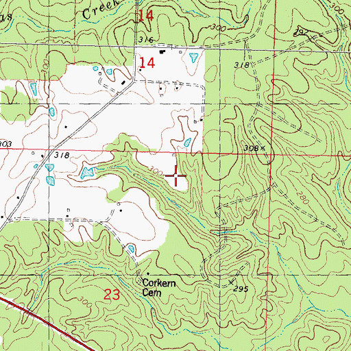 Topographic Map of Plummer Knight School (historical), LA