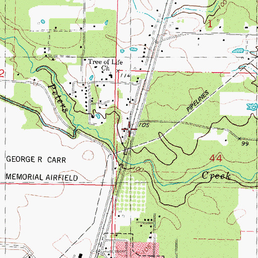 Topographic Map of Mitch (historical), LA