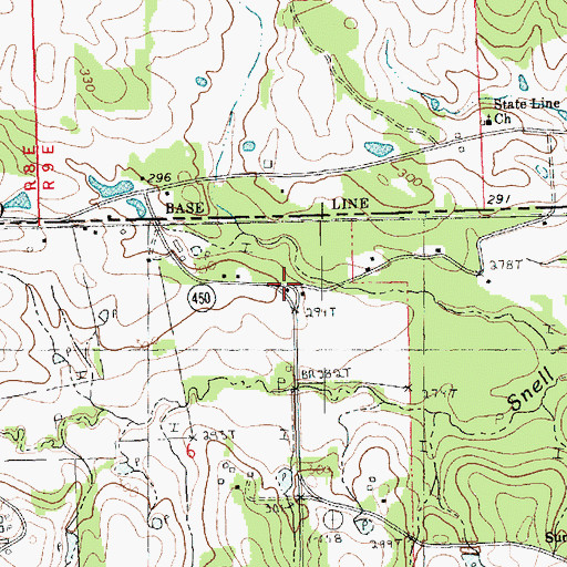 Topographic Map of Jackson Store (historical), LA