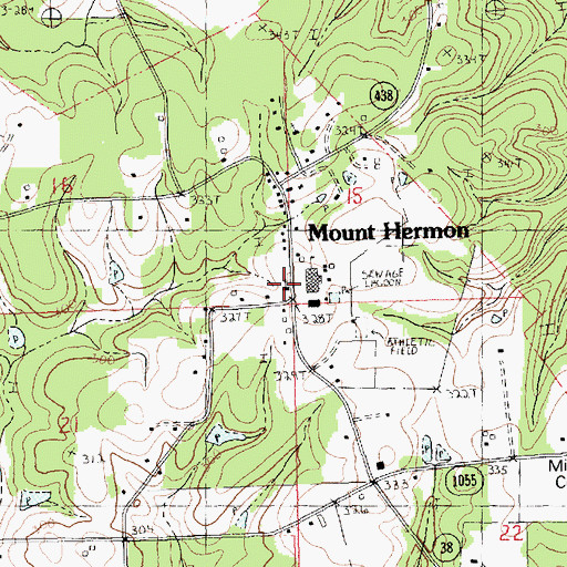 Topographic Map of Mount Hermon United Methodist Church, LA