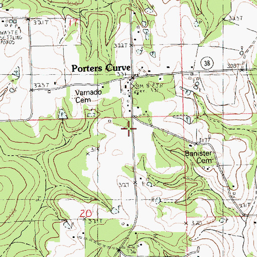 Topographic Map of New Zion Church (historical), LA