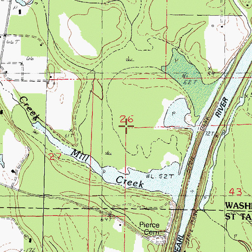 Topographic Map of Hidden Island, LA