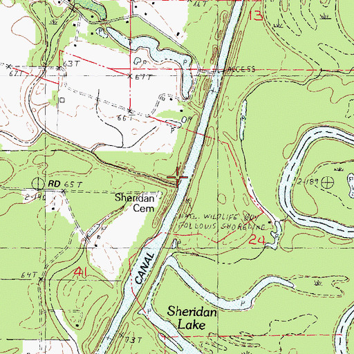 Topographic Map of Big Branch, LA