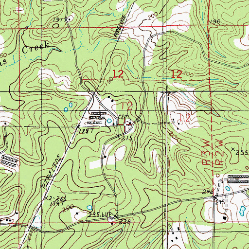 Topographic Map of Beech Grove Cemetery, LA