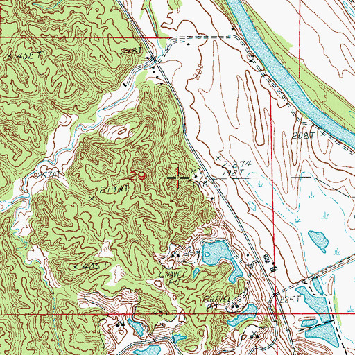 Topographic Map of Saint Marks Church, AR