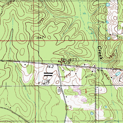Topographic Map of Enterprise Cemetery, LA