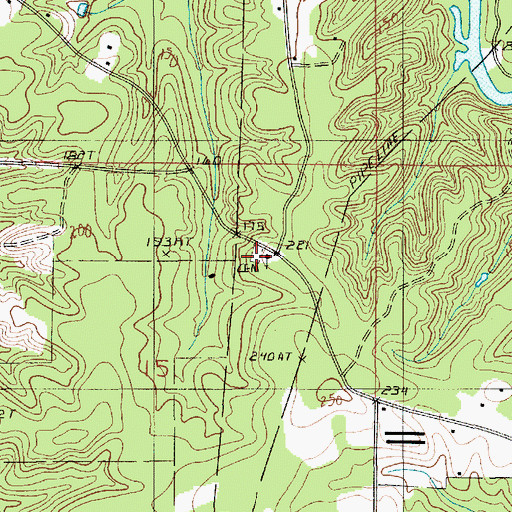 Topographic Map of Mount Patrick Cemetery, LA
