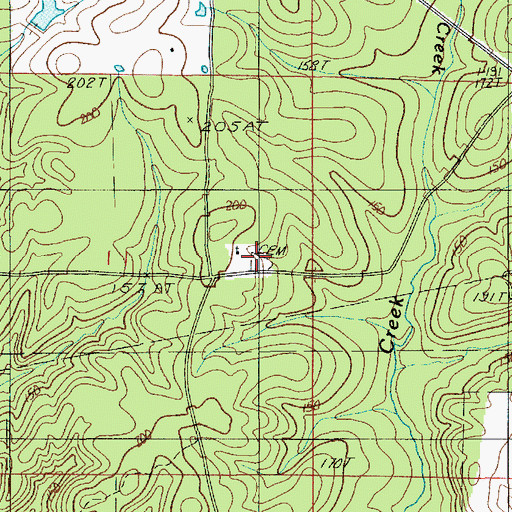 Topographic Map of Zion Hill Cemetery, LA