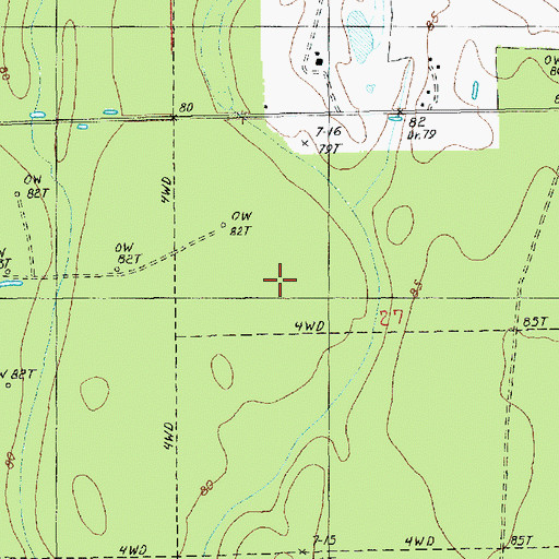 Topographic Map of Baskinton Oil Field, LA