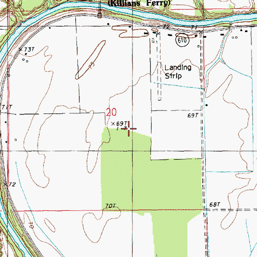 Topographic Map of Egypt Ferry Gas Field, LA
