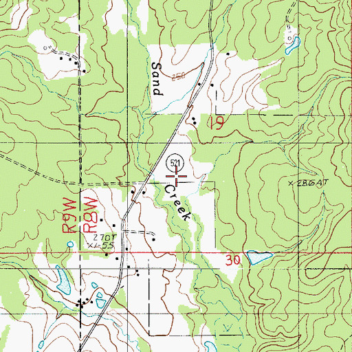 Topographic Map of Blackburn Gas Field, LA