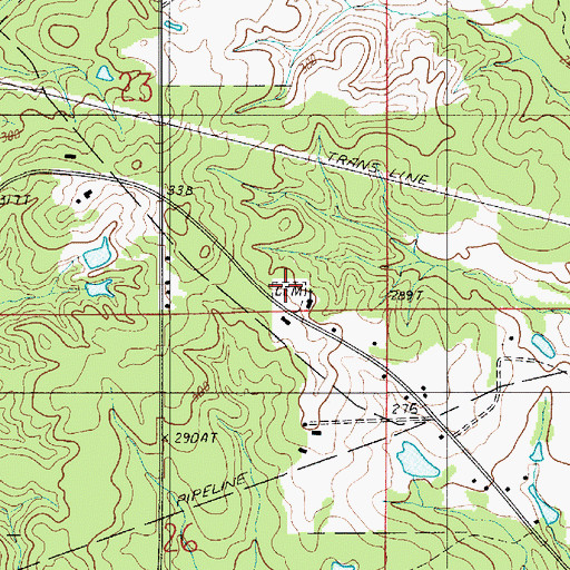 Topographic Map of Gilgal Cemetery, LA