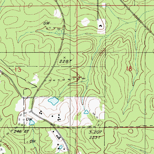 Topographic Map of Lisbon Gas Field, LA