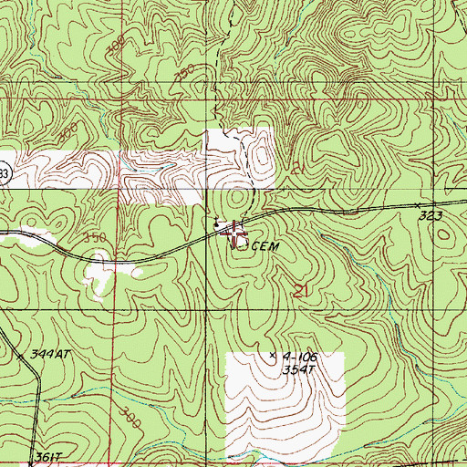 Topographic Map of Macedonia Cemetery, LA