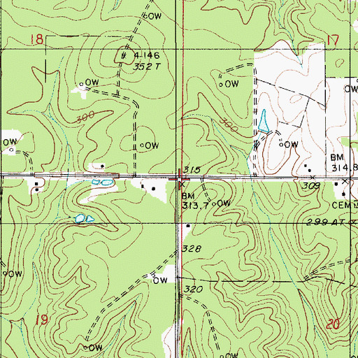 Topographic Map of West Lisbon Oil and Gas Field, LA
