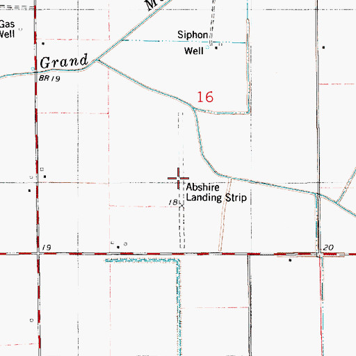 Topographic Map of Abshire Landing Strip, LA