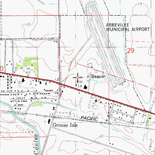 Topographic Map of Airway Industrial Park, LA